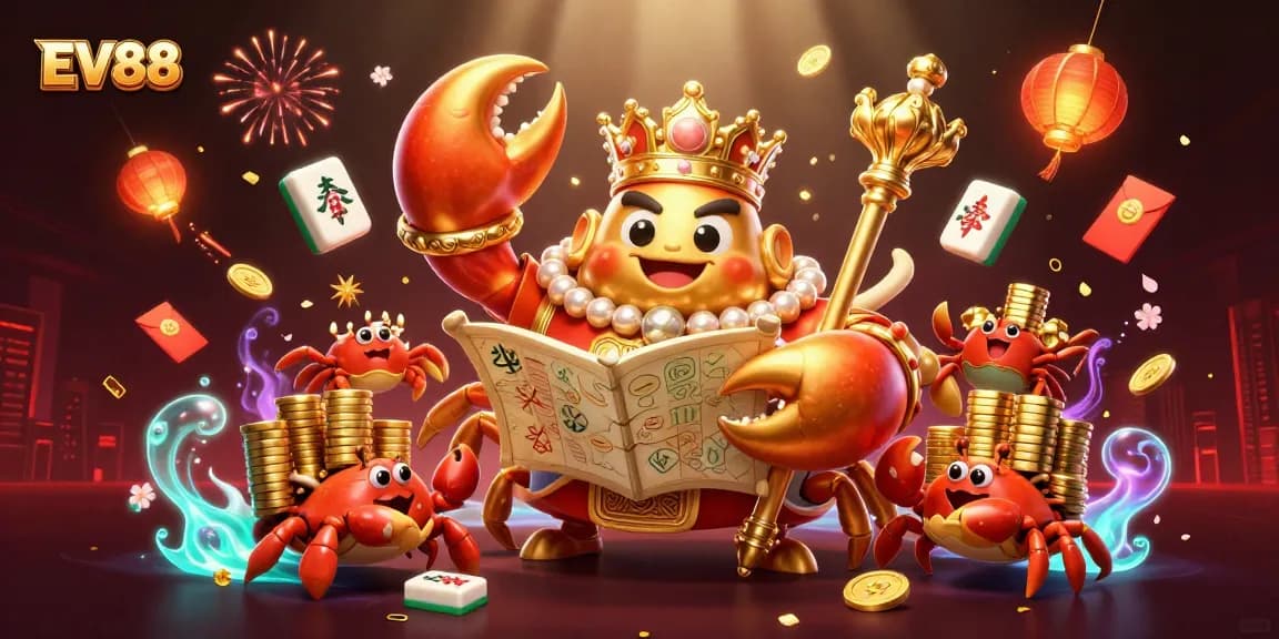 Experience thrilling gameplay with EV88 at an exciting casino scene featuring vibrant characters and action.