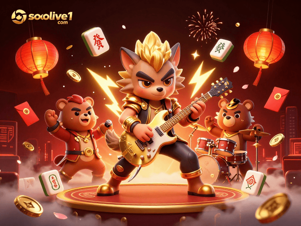 Experience socolive1 com with thrilling gameplay and vibrant casino elements in an energetic digital illustration.