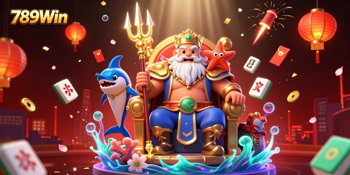 Experience winning gameplay at 789Win with vibrant 3D casino elements and characters.