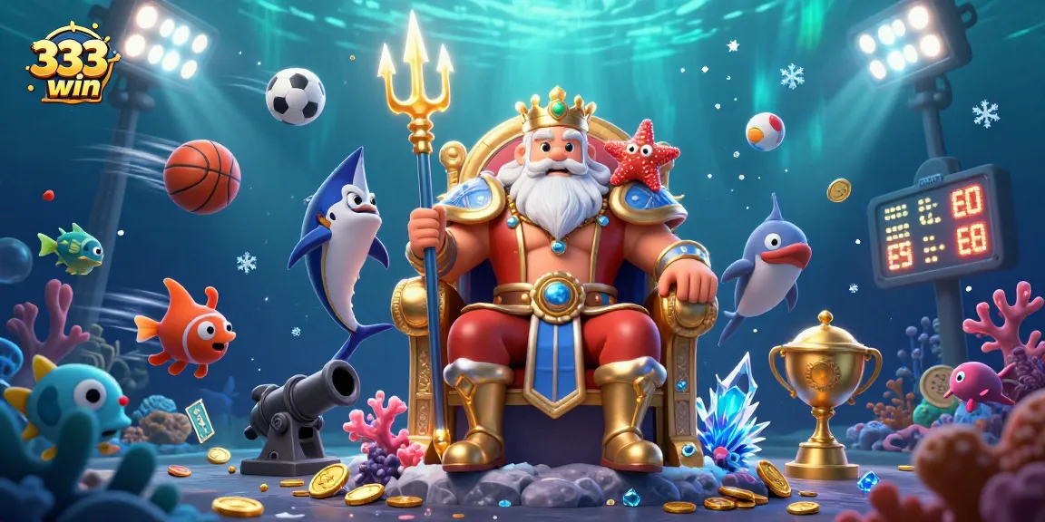 Engage in thrilling fish shooting action with 333win, featuring vibrant underwater scenes and game elements.