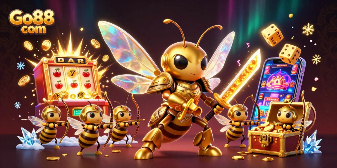 Engage with thrilling games at Go88 com while winning spectacular jackpots in a vibrant casino illustration.