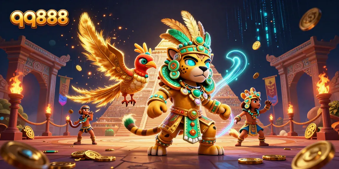 Engage in thrilling gambling action at qq888 with vibrant casino elements and eye-catching characters.