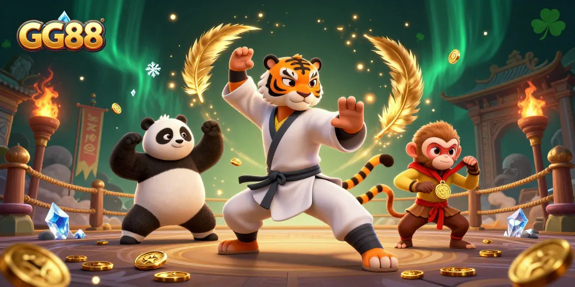 Experience thrilling wins at GG88 with a lively 3D illustration of characters engaging in strategic gaming.