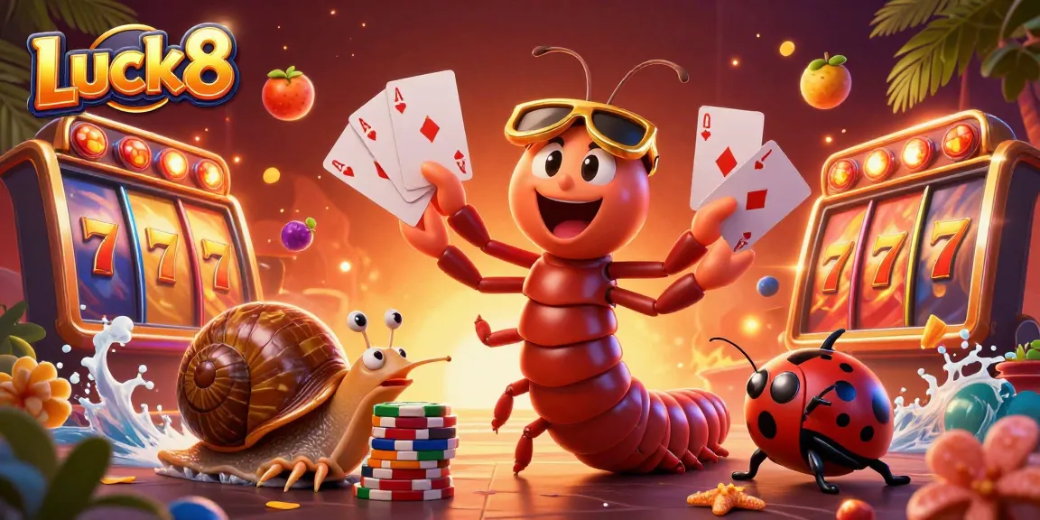 Experience thrilling moments at Luck8 casino with 3D dealer and vibrant game elements.