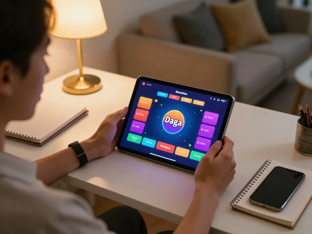 Daga player engaging with live betting app, showcasing interactive gaming strategy and responsible entertainment.