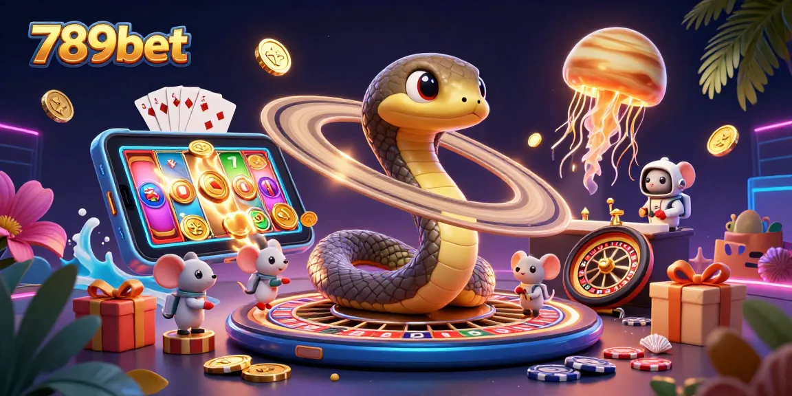 Join 789bet players as tiny astronaut mice bet on a cosmic roulette wheel in this vibrant casino scene.