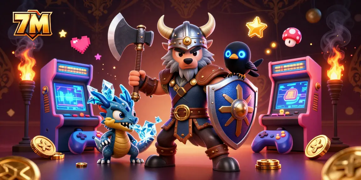 Engage with thrilling betting action at 7M as Viking wolf warriors unite in an epic casino scene.