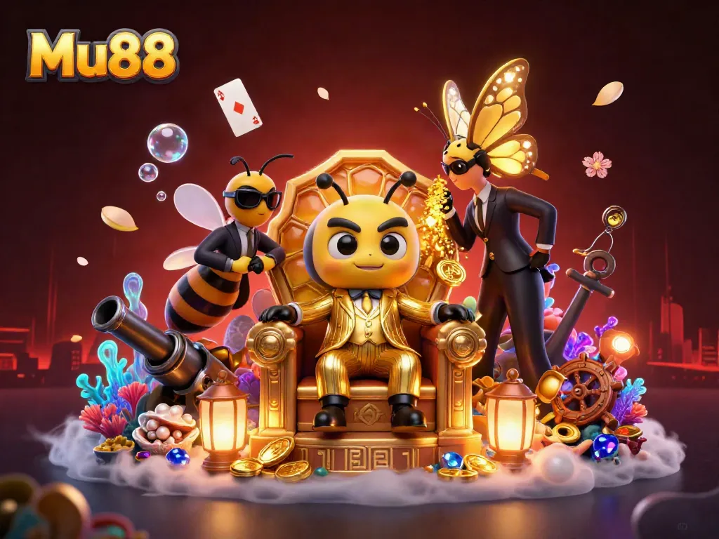 Experience thrilling gaming at Mu88 with vibrant visuals and playful characters in action.