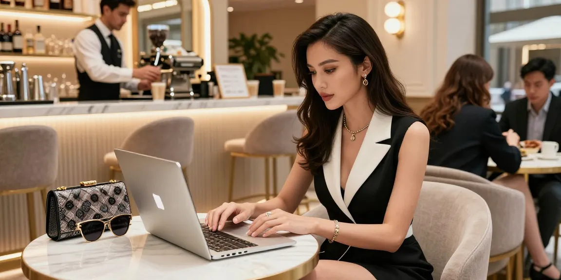 Gái gọi trong quán cafe sang trọng, thể hiện phong cách và vẻ đẹp hiện đại.