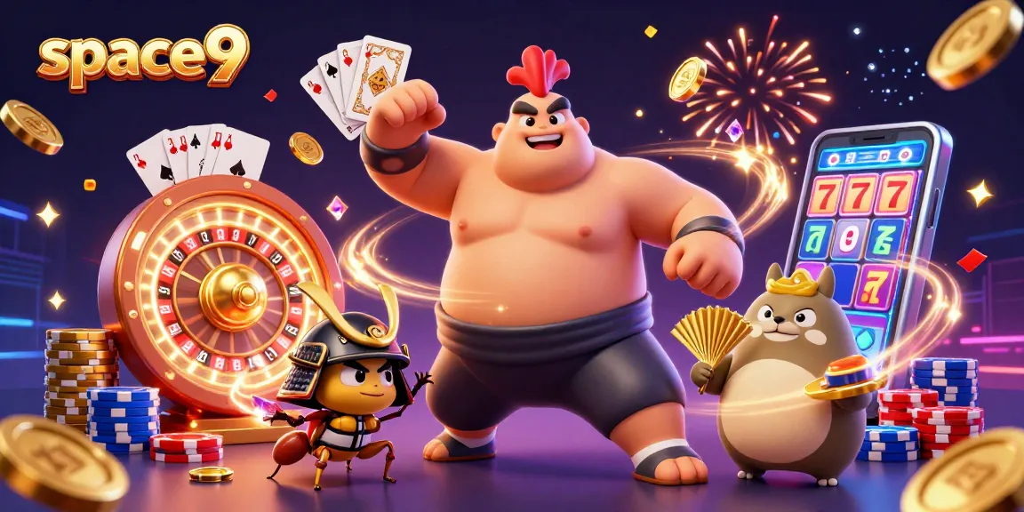 Engage in thrilling gameplay at space9 casino with vibrant characters and dynamic casino elements.