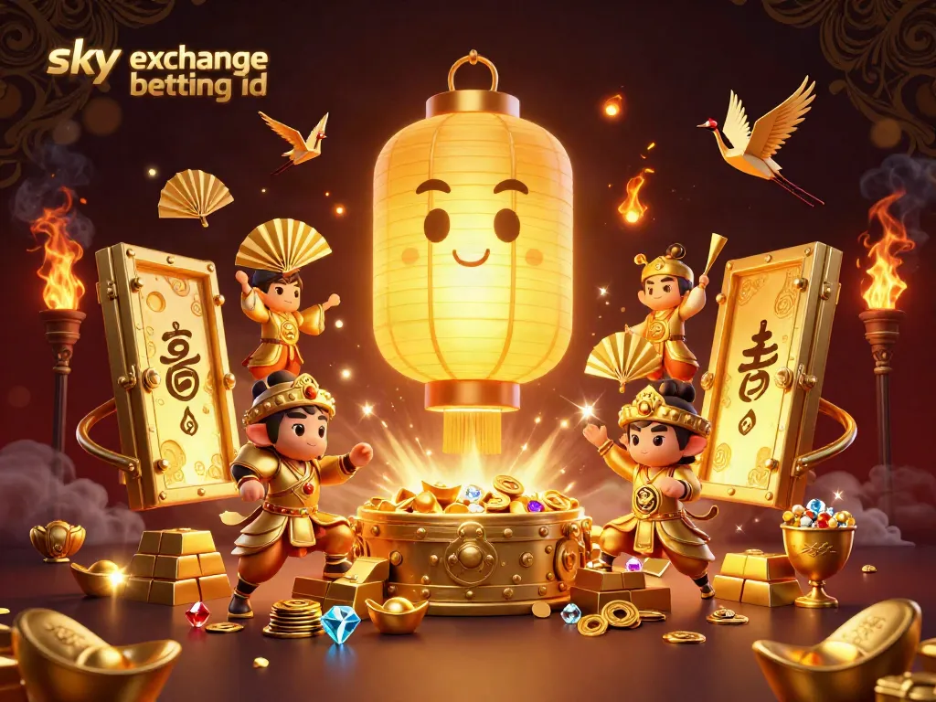 Experience the excitement of sky exchange betting id with vibrant 3D casino characters and cascading treasures.