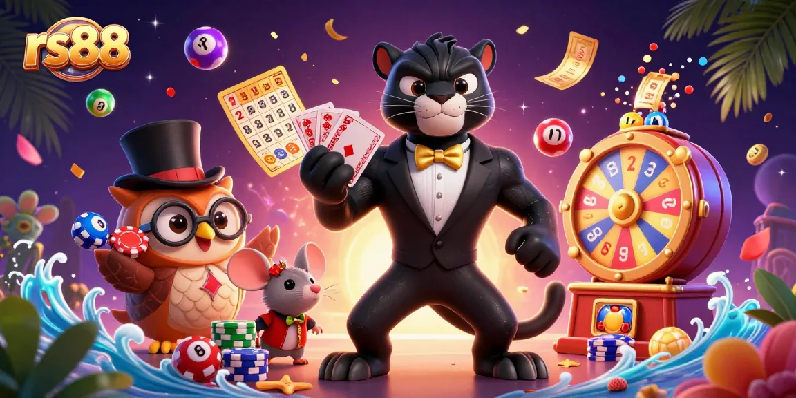 Experience excitement at rs88 with a black panther and friends dealing casino cards.