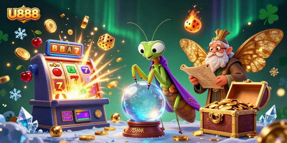 Engage with U888's cartoon characters in a vibrant casino adventure filled with excitement and jackpots.