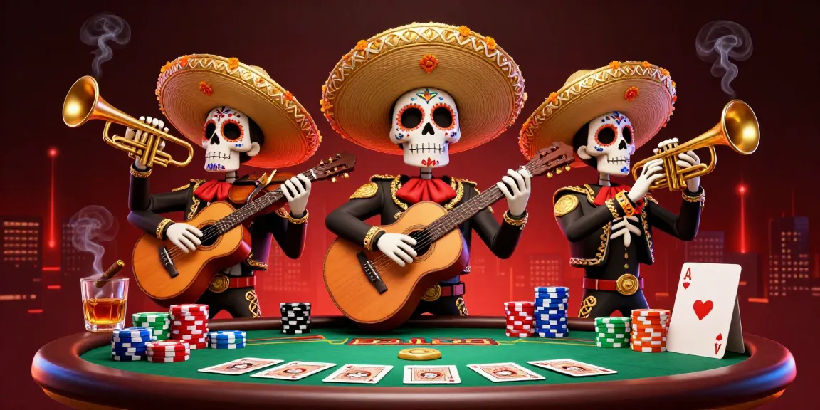 Experience the vibrant GG88 casino atmosphere with lively Day of the Dead mariachi band.