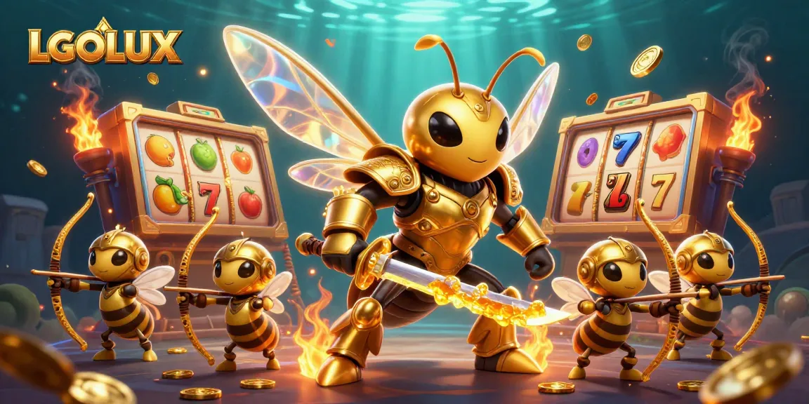Experience thrilling wins at LGOLUX, where vibrant slot reels spin and golden elements sparkle.