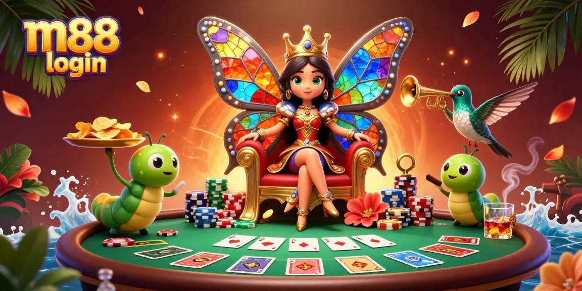 Experience the excitement of m88 login with vibrant 3D casino visuals and engaging characters.