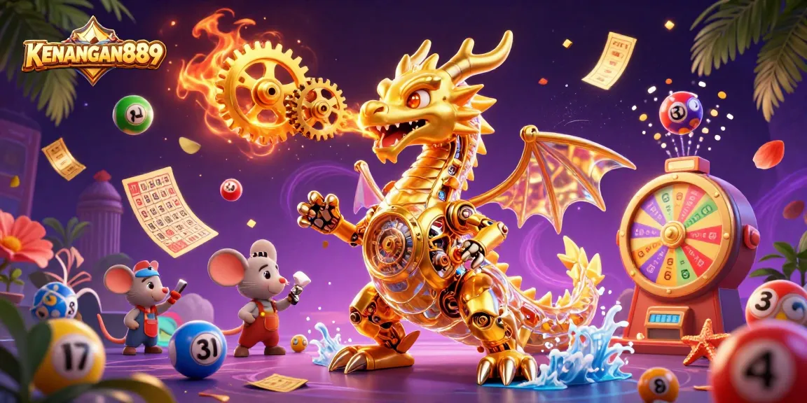Experience the fun of KENANGAN889 with vibrant casino elements and a magical atmosphere.