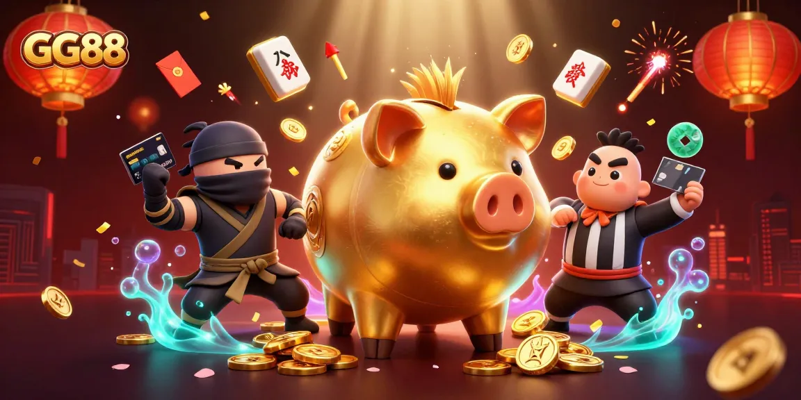 Experience thrilling action at GG88 with vibrant characters and festive gambling elements.