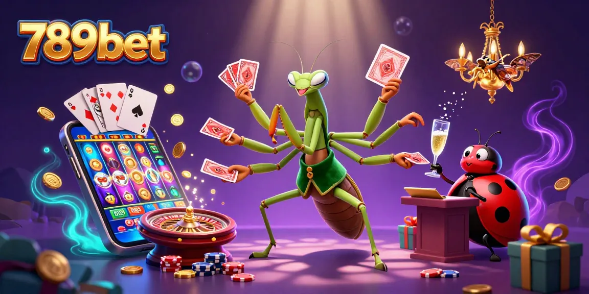 Experience thrilling moments at 789bet with vibrant casino gaming featuring a 3D mantis card sharp and ladybug pit boss.