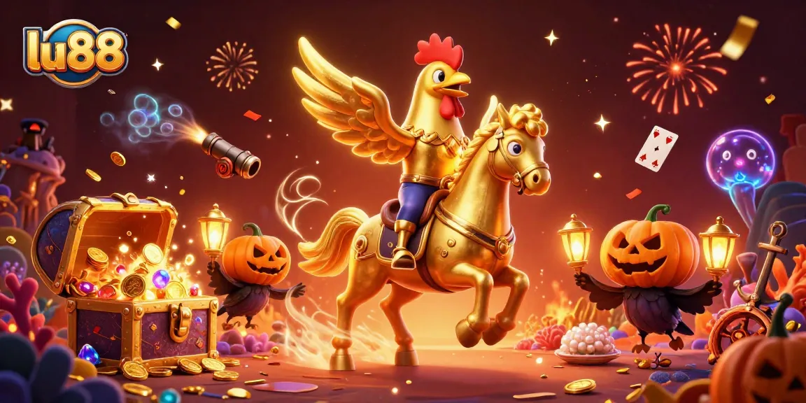 Experience thrilling wins at lu88's vibrant casino with unique characters and magical elements.
