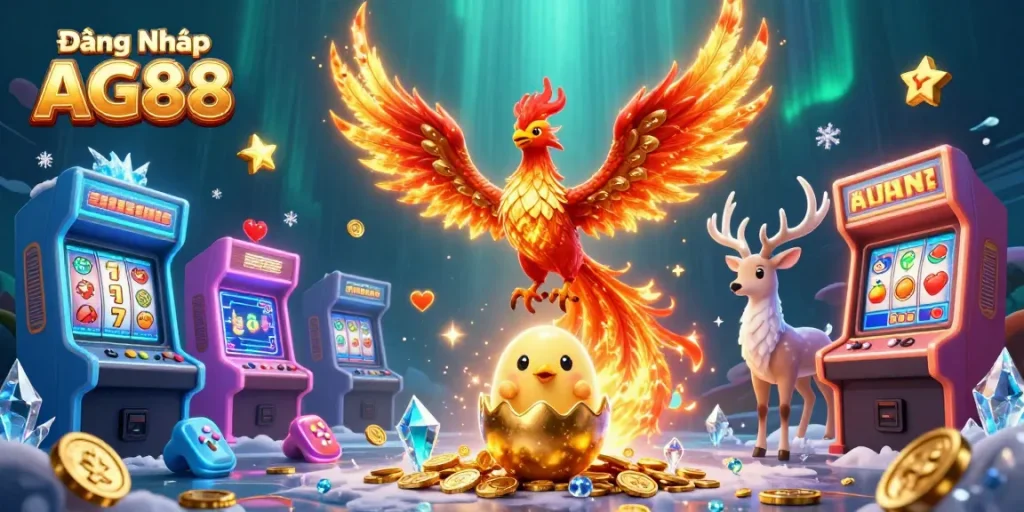 Engage in thrilling gameplay at Đăng Nhập AG88 while exploring vibrant, dynamic 3D casino scenes.